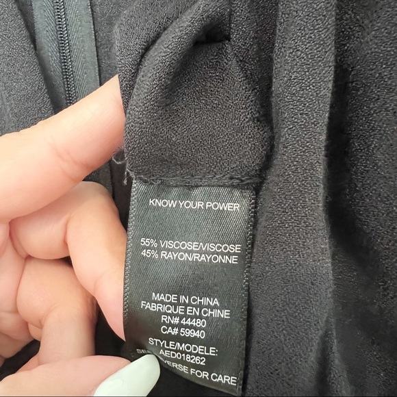 AFRM x REVOLVE avalon puff sleeve deep v-neck mini dress cocktail black small - Picture 8 of 12